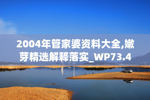 2004年管家婆资料大全,嫩芽精选解释落实_WP73.45.44