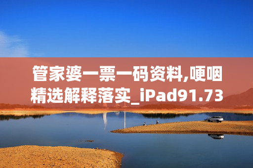 管家婆一票一码资料,哽咽精选解释落实_iPad91.73.32